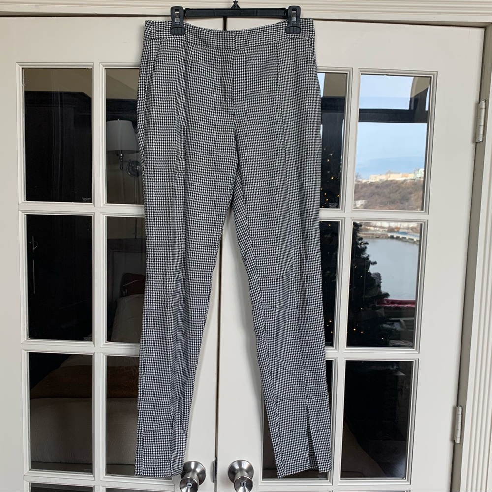 Zara Houndstooth Slit Front Pant